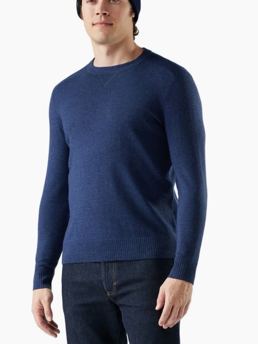 Smartwool M Men blue crew neck long sleeve merino wool layering sweater gorpcore